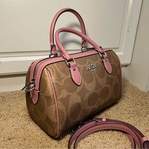 Coach Tan and Pink Satchel